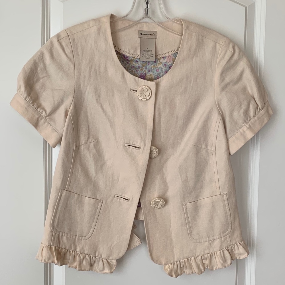 Anthropologie cream jacket